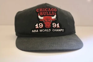 De colección Chicago Bulls Snapback Sombrero Original Primera Gorra Campeonato NBA 1991 - Imagen 1 de 4