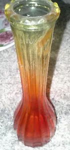 Vintage Jeanette Amberlna Vignette Bud Vase Ribbed - Picture 1 of 4
