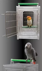 Transportbox Transportkäfig aus Acryl für Sittiche & kleine Papageien - Bild 1 von 1