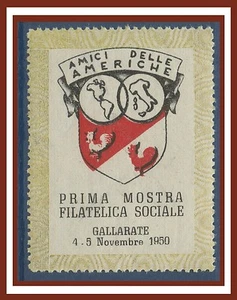 Italy Italia Vignette Gallarate Expo Philatelic Friends Of America Cinderella - Picture 1 of 1