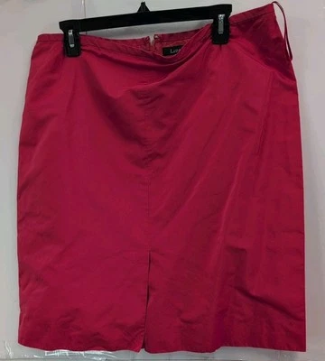 Falda para mujer Lida Baday roja seda poliéster talla 14 forrada  Foto 1 de 4