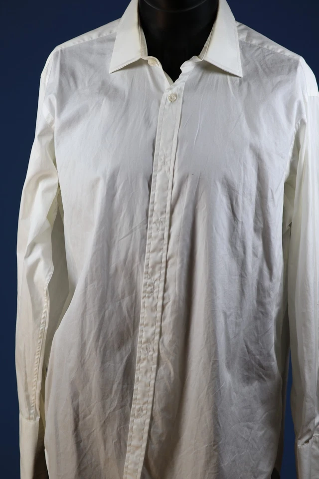 Camisa TM Lewin Puño Francés Dos Pliegues Algodón Blanca 16.5 33 84cm Lewin 100 46" Foto 1 de 4