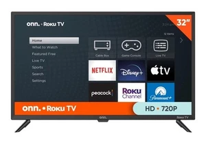 Onn. 32” Class HD (720P) LED Roku Smart Television (100012589)Fast Free Shipping - Picture 1 of 15