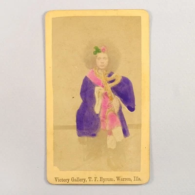 Fotografía CDV antigua Millie Zulu Barnum circo espectáculo lateral años 1870-80 Foto 1 de 2