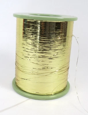 ¿Lurex sin marca? Película plana metálica dorada/tejido de hilo 1/100"? 340grs Foto 1 de 4