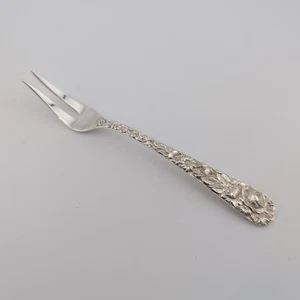 Kirk Repousse Sterling Silver Individual Lemon Fork - 4" - No Monogram - Picture 1 of 3