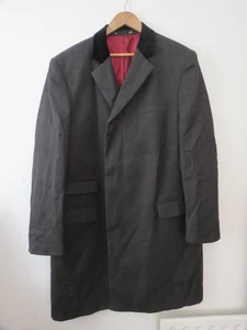 CAPPOTTO SAMUEL WINDSOR CHESTERFIELD COVERT UK 46 GRIGIO ANTRACITE COLLETTO VELLUTO LONDRA - Foto 1 di 12