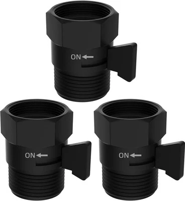 Hibbent All Metal 3 Pack Shower Head Flow Control Valve, G1/2 Brass Shut-off - Image 1 of 4