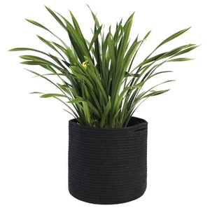 Cotton Rope Plant Basket, Woven Planter for 10 Inch Pot, Round Indoor Tree Po... - Picture 1 of 8