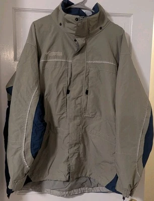 Columbia Interchange Ski Jacket Mens XL Tan Blue 052 - Image 1 of 4
