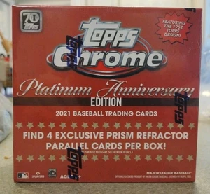2021 Topps Chrome Platinum Anvy Baseball Factory Sealed Mega Box 9 4 Card Pks - Picture 1 of 6