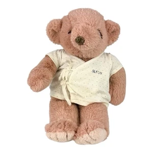 Vintage North American Bear Co "SLEEPY" rosa Teddy Plüsch gepunktetes Hemd zum Binden 15 Zoll - Bild 1 von 14