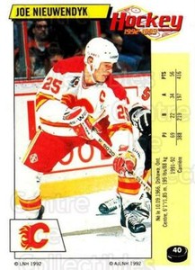 1992-93 Panini Stickers French #40 Joe Nieuwendyk