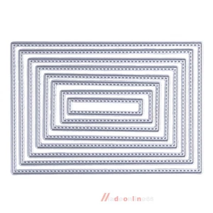 8x Rectangle Metal Embossing Cutting Die Stencil for DIY Scrapbooking Album Card - Picture 1 of 6