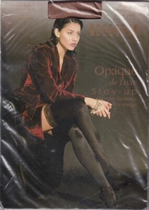 Bas jarretière WOLFORD OPAQUE DE LUXE coloris Bronze. Taille XS. Silky stay-ups. - Zdjęcie 1 z 4