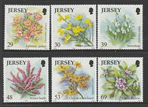 UK - JERSEY 2003 WINTER FLOWERS set of 6 MNH - Picture 1 of 1