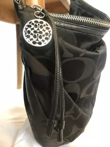 Coach Zoe Schultertasche schwarz Signature Jacquard, Lederverkleidung - Bild 1 von 10