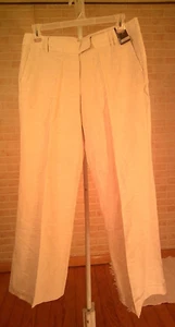 Pantalones beige para mujer New York & Company talla 12 *Lino de ciudad* nuevos con etiquetas - Imagen 1 de 5