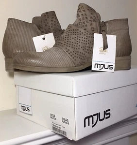 Mjus Perforated Booties Ankle Boots Pelton Fossile Artful Soul EU Size 40 - Picture 1 of 12
