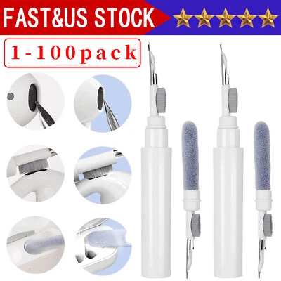 Pluma de limpieza para Airpods Pro1 2 auriculares kit de limpieza estuche de cepillo suave lote de auriculares Foto 1 de 4