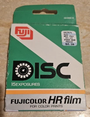 Vintage Fuji Color HR Film CD Disc 15 Exposures Sealed Exp. June 1993 NOB - Image 1 of 4
