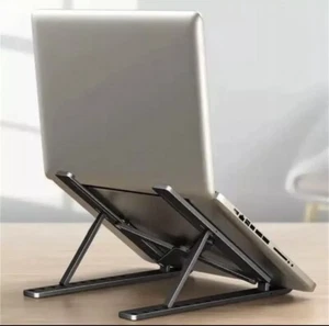 Laptop Ständer Faltbar Notebook Tablet Halter 10 Winkel höhenverstellbar schwarz - Bild 1 von 5