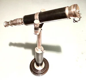 Vintage India Maritime Nautical Desk TableTop Telescope Optic Magnifier Spyglass - Picture 1 of 9