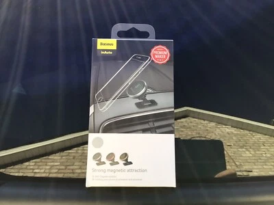 Baseus Car Dashboard Phone Holder Magnetic Mount Stand For iPhone 11 Samsung S9 - Image 1 of 4