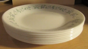Corelle 7" Saucer Bread Dessert Small Plate Lot of 7 Country Cottage Pattern - Picture 1 of 5