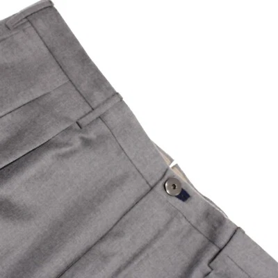 Pantalones de vestir Incotex nuevos con etiquetas talla 50R (US 34) ajuste zanahoria súper 100 gris 100 % lana Foto 1 de 4