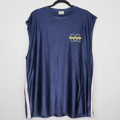 Camiseta sin mangas vintage Michigan Wolverines Pro Player para hombre XL azul NCAA sin mangas años 90 Foto 1 de 4