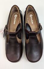 4EurSole Rocky T-strap Comfort Shoes Womens 6M Mahogany Leather Clog. NWT