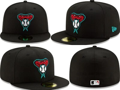 NEW ERA 5950 fitted hat Arizona Diamondbacks alternate black  siae 7 1/4 - Image 1 of 4