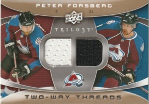 PETER FORSBERG 2008-'09 UPPER DECK TRILOGY TWO-WAY THREADS
