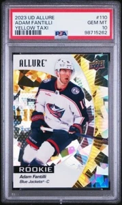 2023 UPPER DECK ALLURE 110 ADAM FANTILLI YELLOW TAXI RC Rookie PSA 10 Pop 12 - Picture 1 of 2