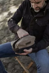 Barebones Neelum Waxed Canvas Dopp Kit - Picture 1 of 6
