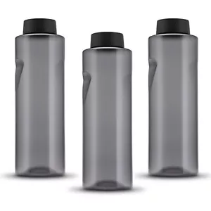 3 x Tritan Trinkflasche 800 ml Wasserflasche Kavodrink Wasser schwarz matt - Bild 1 von 6