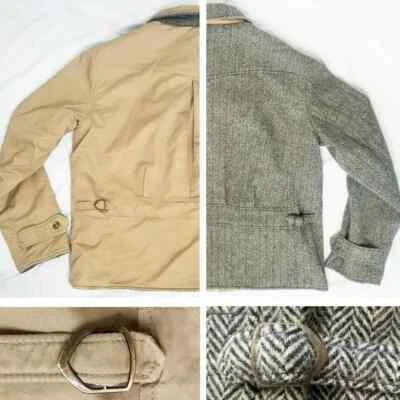 Chaqueta Polo Ralph Lauren Vintage Años 30 Estilo CINTURÓN PLISADO TRASERO REVERSIBLE Foto 1 de 4