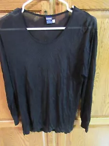 Women's Medalist Silk Underlayer Top - Large 14-16 Black - Picture 1 of 8