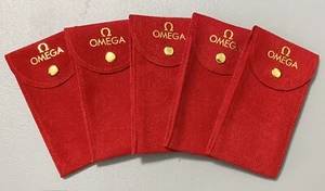 OMEGA RED POUCH/ TRAVEL POUCH/SERVICE POUCH WITH INSERT FAST SHIPPING USA - Picture 1 of 6