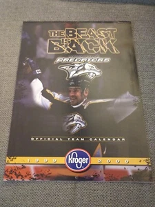 Nashville Predators 1999-00 Hockey Calendar Schedule Kroger Beast is Back nice - Picture 1 of 3