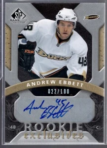 2008-09 SP Game Used Rookie Exclusive Autographs #REAE Andrew Ebbett 022/100 - Picture 1 of 2