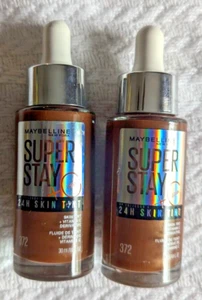Maybelline Super Stay 24HR Skin Tint Foundation Makeup Infused W/Vitamin C #372 - Picture 1 of 7