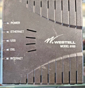 Westell 6100 DSL2 Internet Router Model E90-610015-06 w/ AC - Photo 1/5