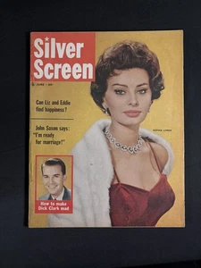 SILVER SCREEN Magazine JUNE 1959 Sophia Loren DICK CLARK Liz & Eddie TONY CURTIS - Picture 1 of 3