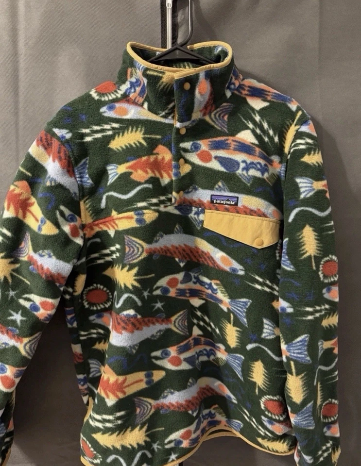 ¡Se envía lo antes posible! Pullover para hombre talla XL Patagonia Synchilla Snap salmón Foto 1 de 1