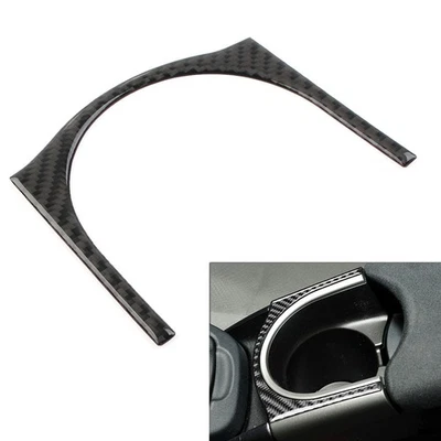 Fit Toyota Prius 12-15 Interior Armrest Cup Holder Cover Trim Carbon Fiber Black - Image 1 of 4