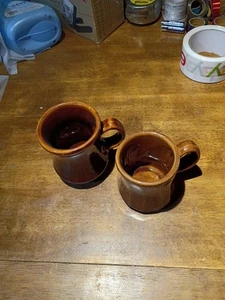 Vintage Braun Kaffeetassen Tassen Ein Set Von 2 Made In USA - Bild 1 von 6