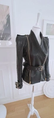 Original Balmain Lederjacke Bikerjacke Nappaleder Damen – Luxus pur – NP 4.800 € - Bild 1 von 4