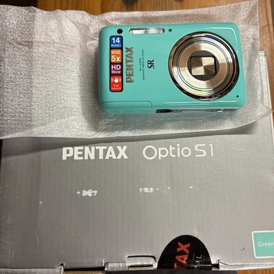 Pentax Digital Camera Optio S1 14.1MP Green - Bild 1 von 4